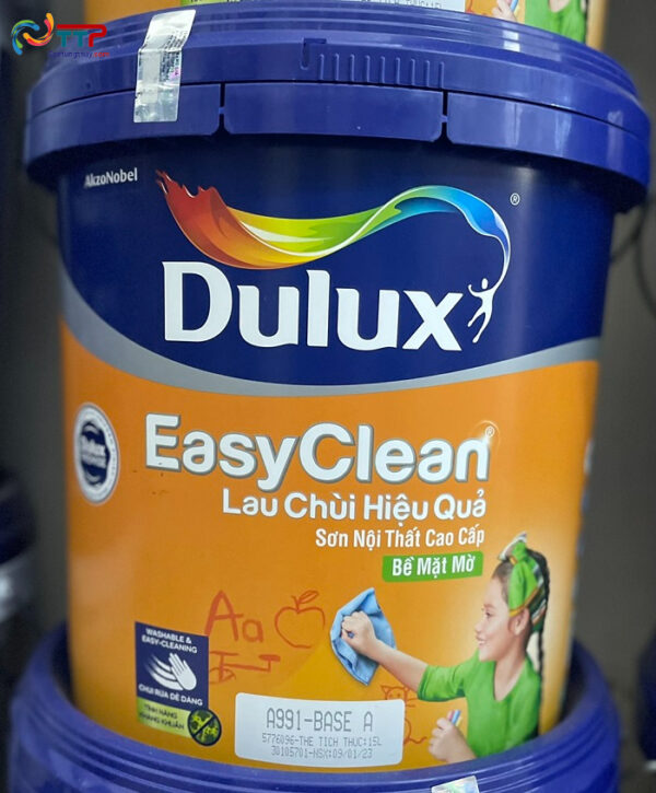 Dulux EasyClean Lau Chùi Hiệu Quả bề mặt Mờ - 15L