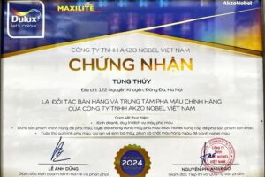 Sơn Tùng Thuỷ đối tác bán hàng trung tâm pha màu chính hãng Dulux – Maxilite