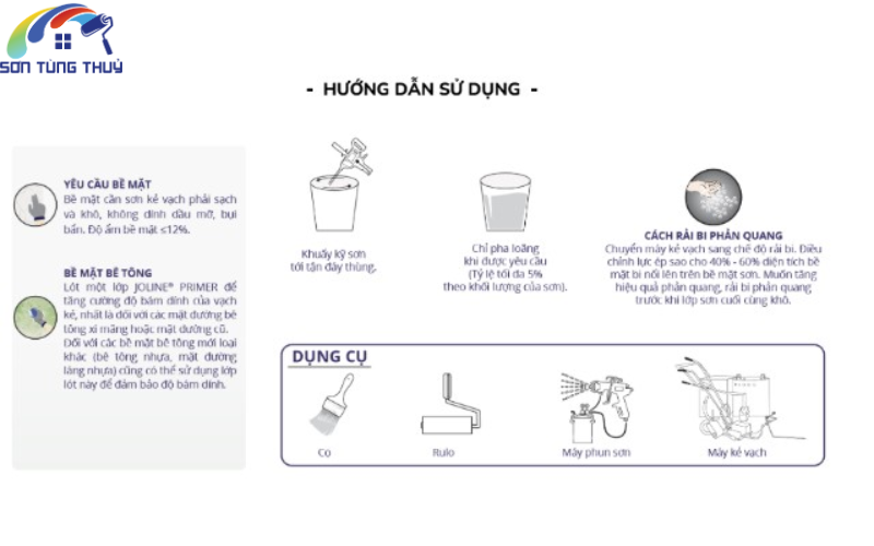 Hướng dẫn thi công sơn JOWAY sơn vạch đường hệ dung môi